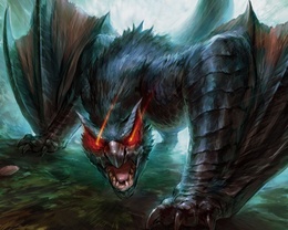 3d обои Ужасающий взгляд дракона  драконы