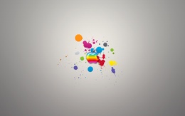 3d обои Разноцветный логотип фирмы Apple  бренд