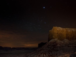 3d обои Ночное небо над пустыней  космос