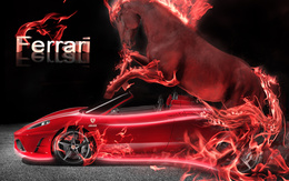 3d обои Ferrari-Horse-CaR (by Kokhan Anton)  ретушь
